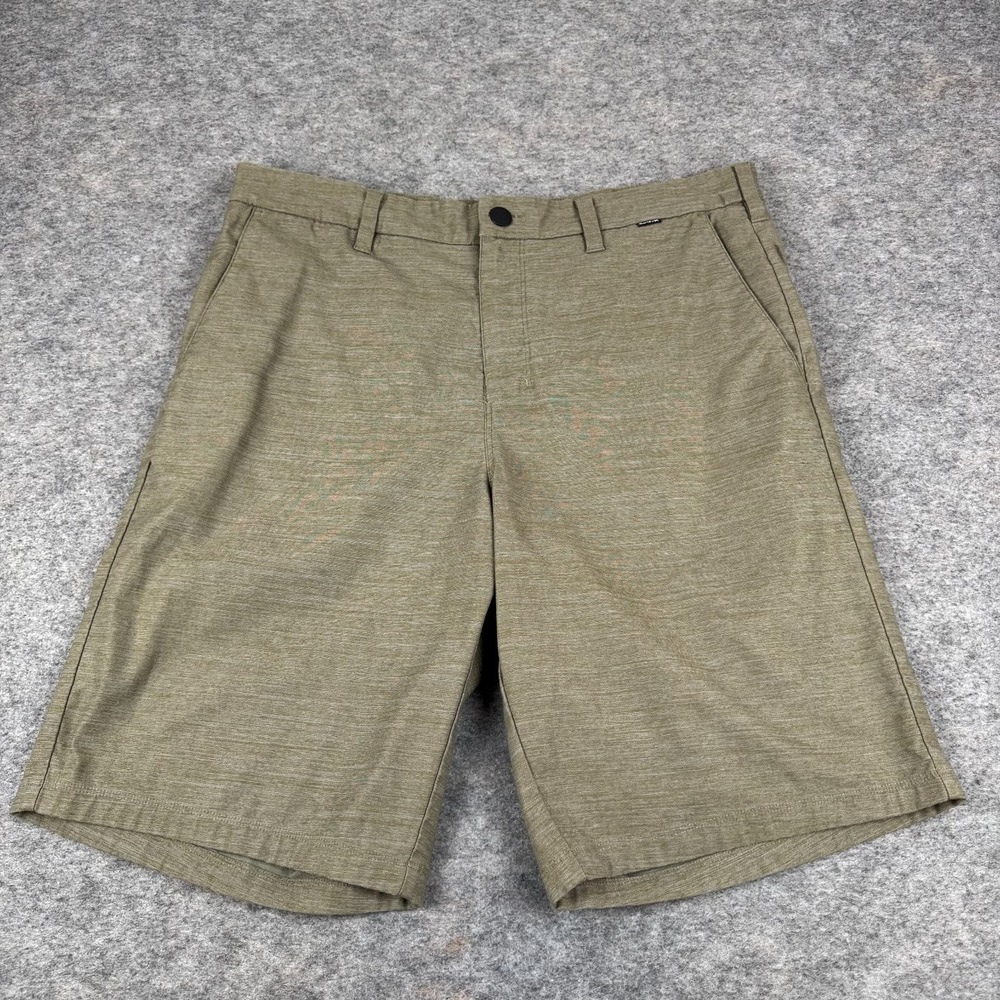Hurley Chino Shorts 10" Cotton Polyester Stretch Pockets Brown Mens 34 - Picture 2 of 13
